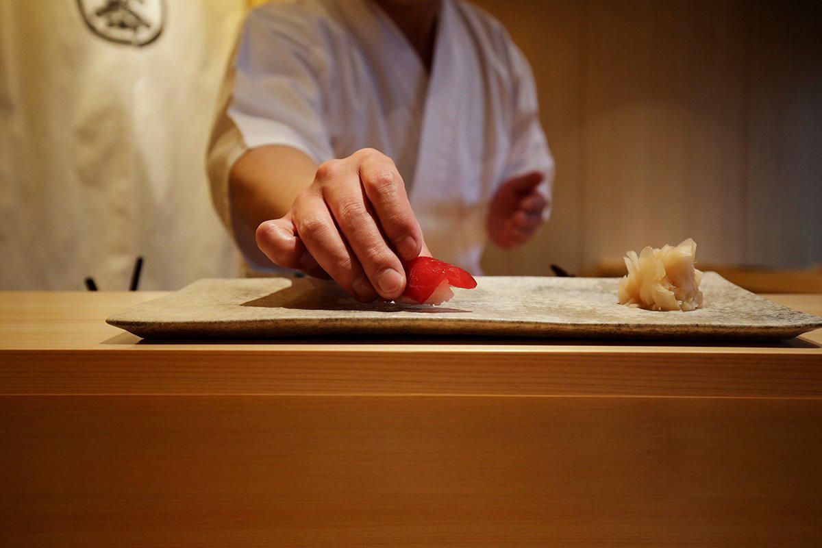 鮨つぼみ restaurant in Tokyo, Japan