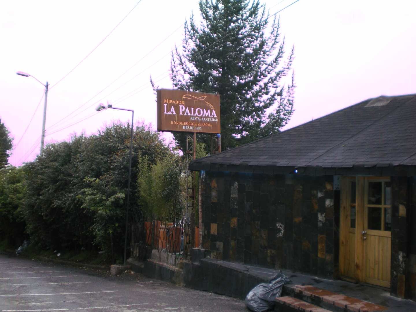 Mirador La Paloma restaurant in Bogotá, Colombia