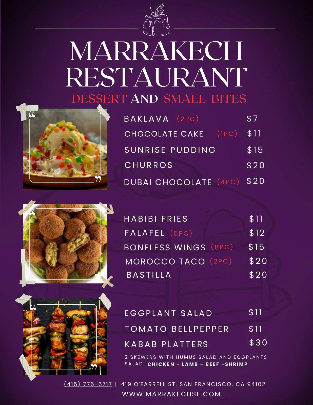 Marrakech Moroccan Restaurant restaurant in San Francisco, United States