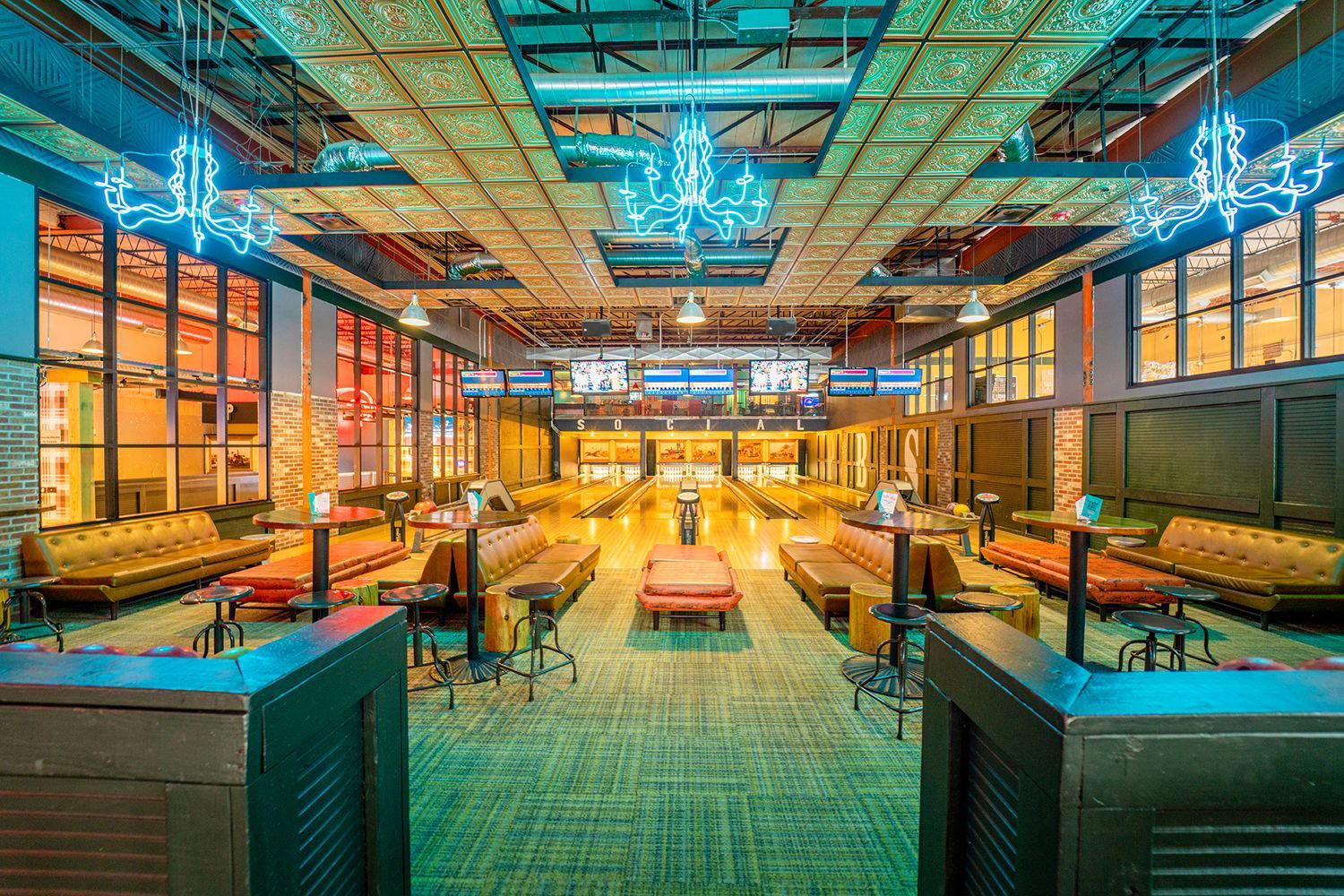 Punch Bowl Social restaurant in Denver, United States