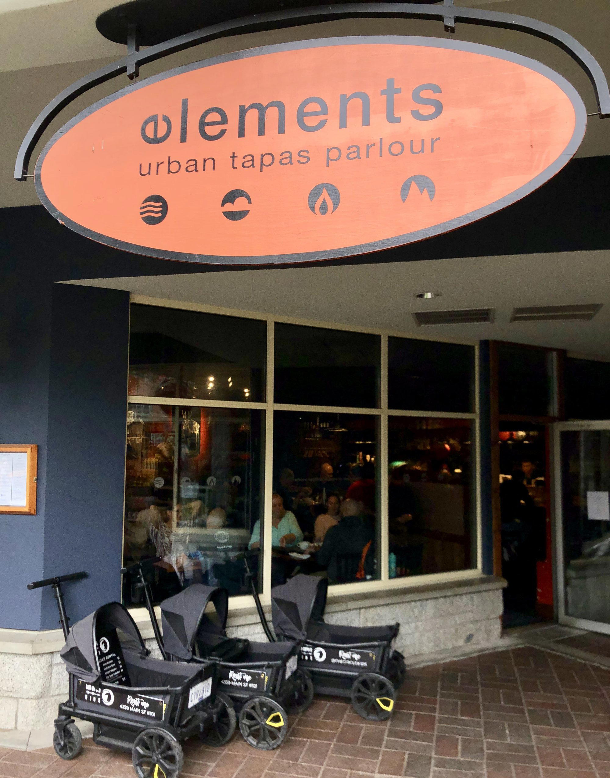 Elements Urban Tapas Parlour restaurant in Whistler, Canada