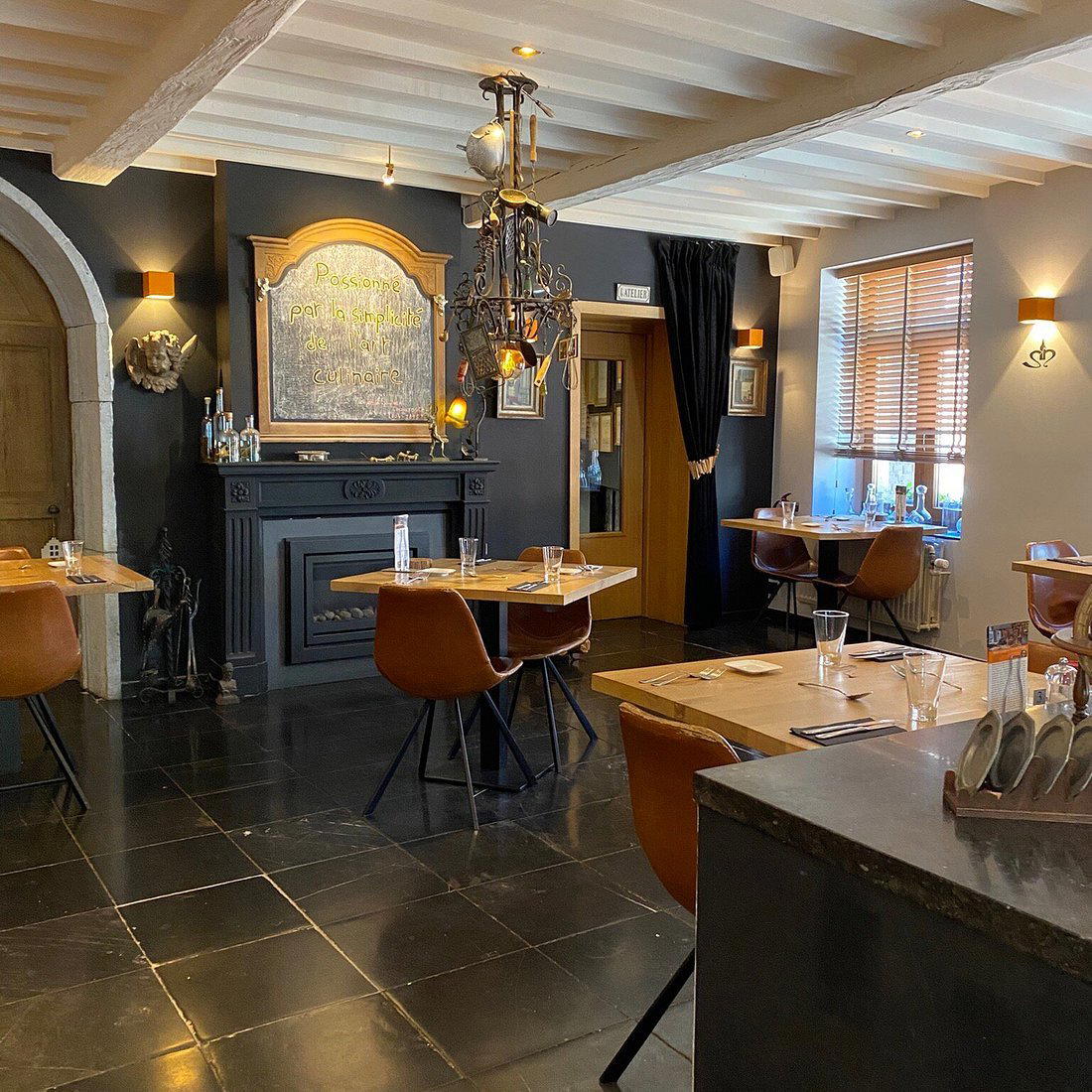 Le Saint Hadelin restaurant in Houyet, Belgium