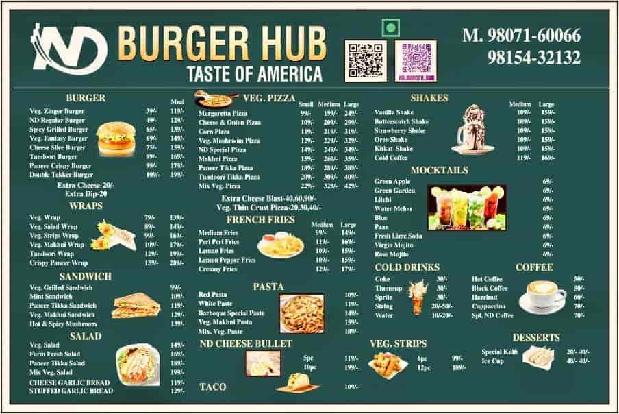 ND BURGER HUB restaurant in Malerkotla