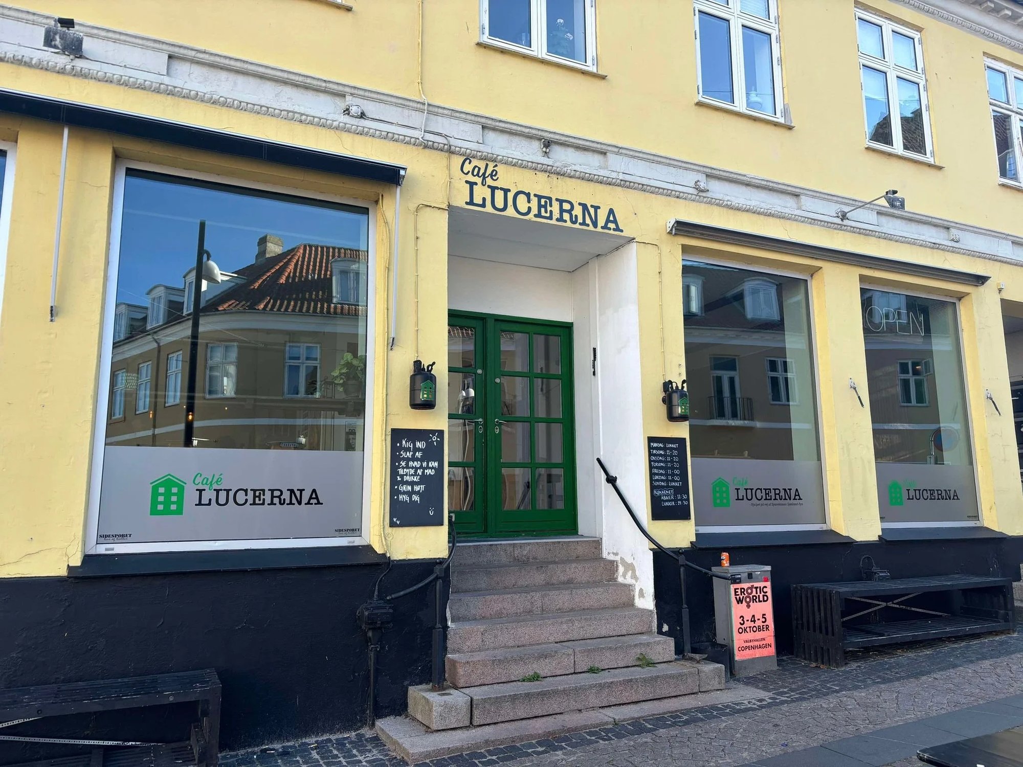Café Lucerna restaurant in Holb K, Denmark