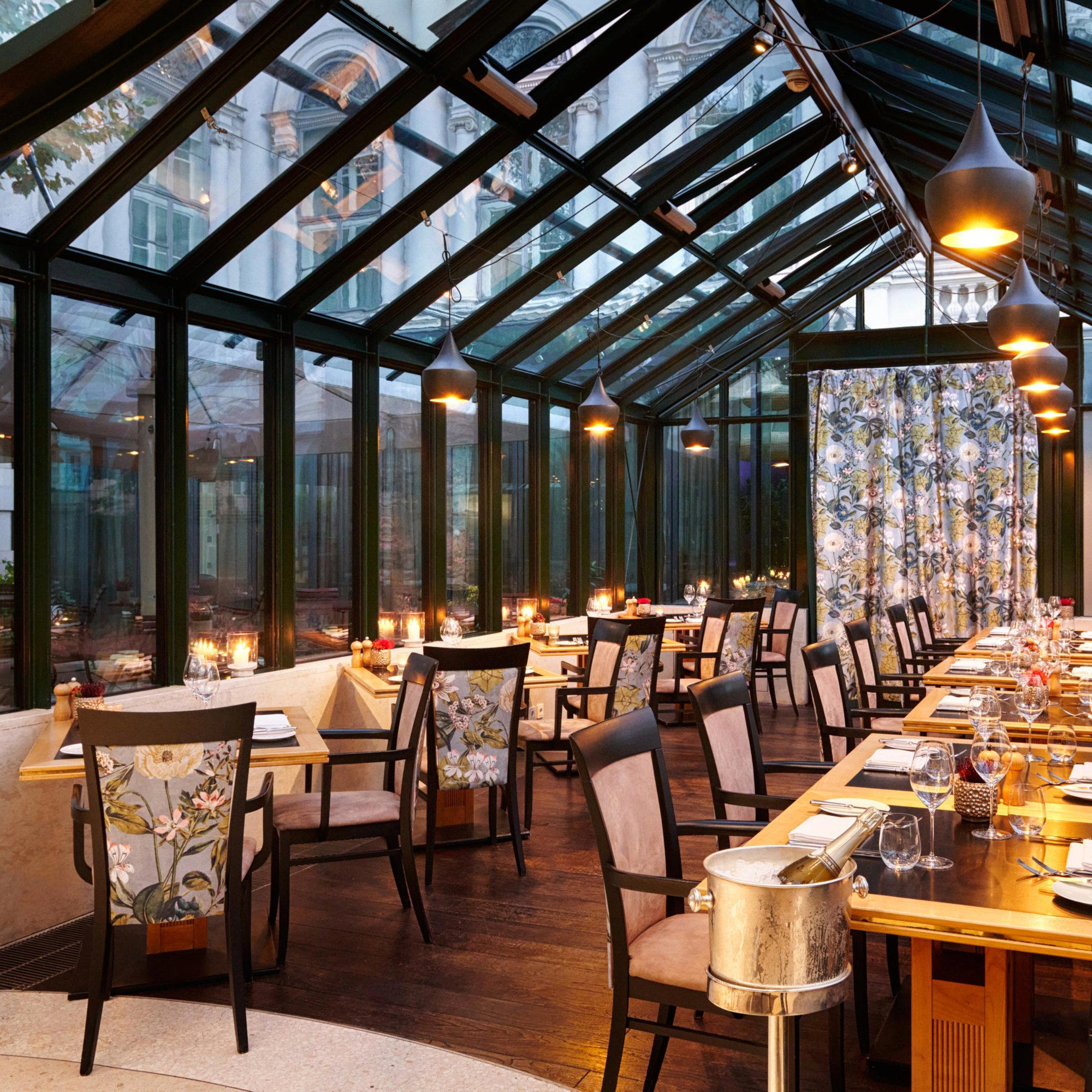 Clementine im Glashaus restaurant in Vienna, Austria