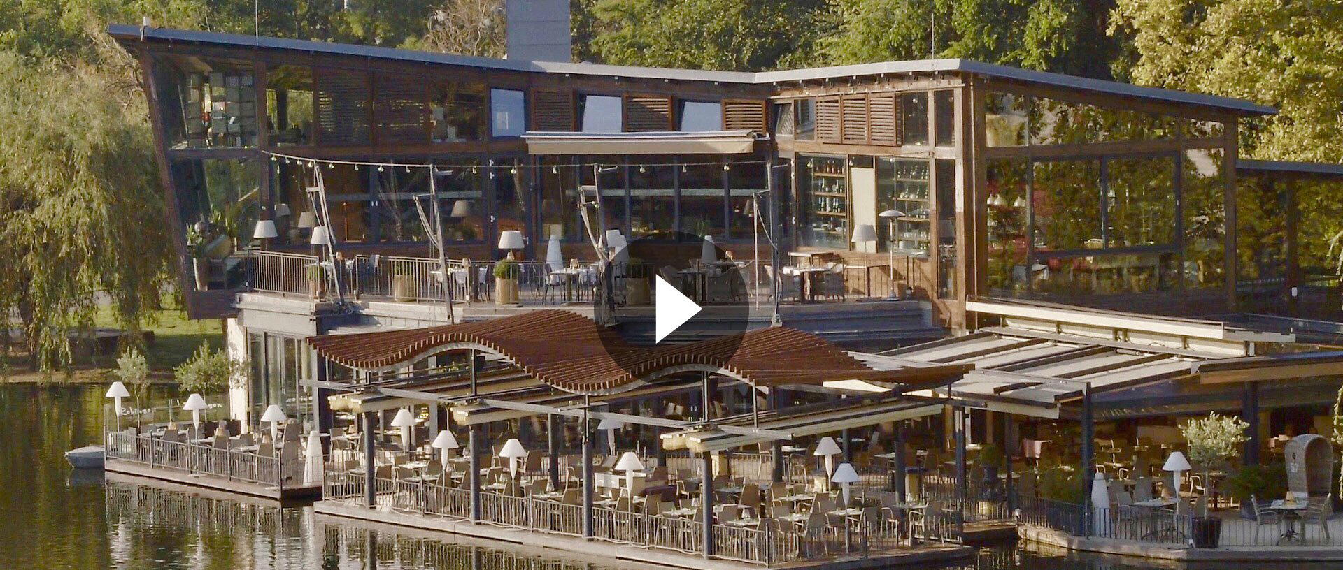 Robinson restaurant in Budapest, Hungary