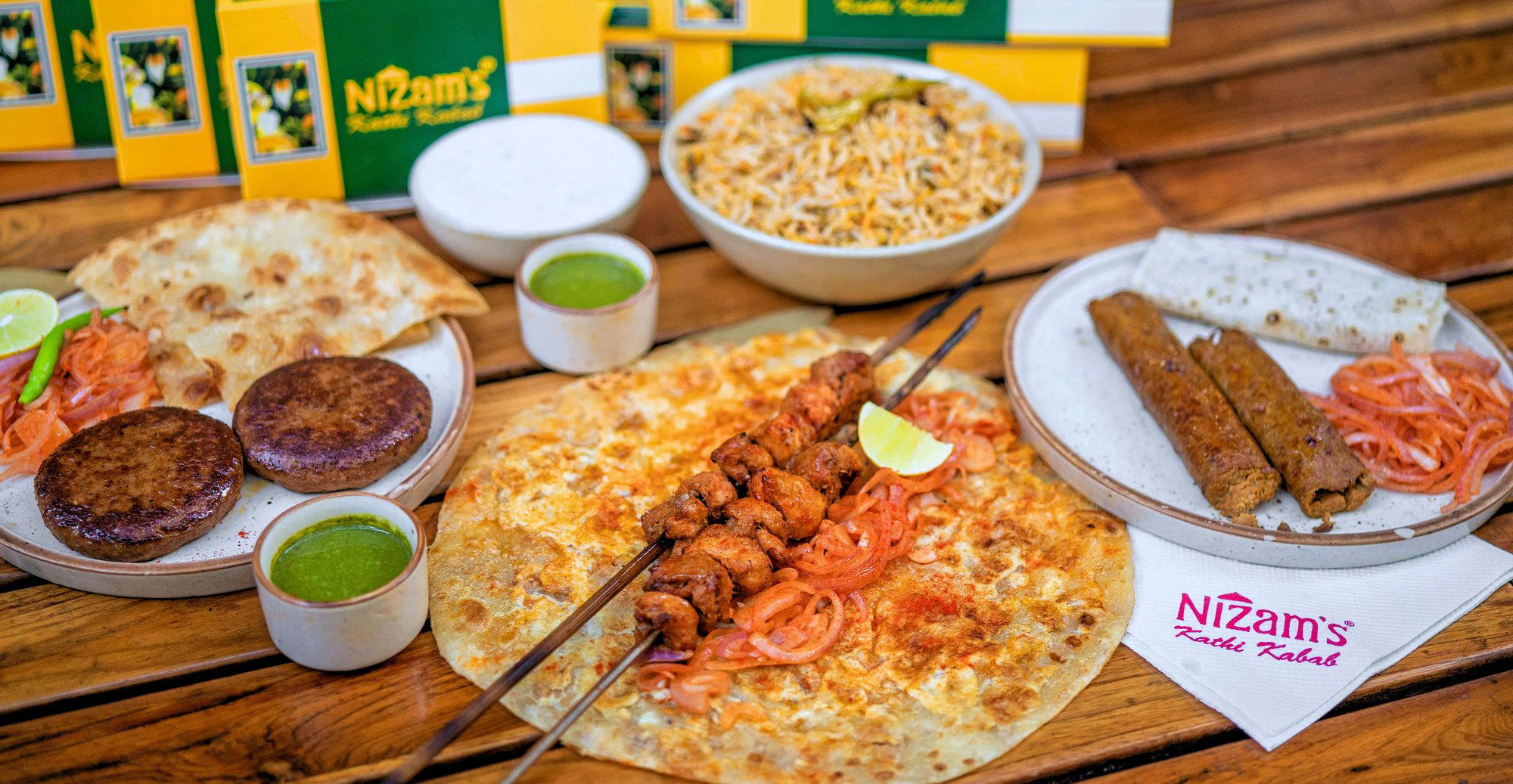 Nizam's Kathi Kabab restaurant in Delhi, India