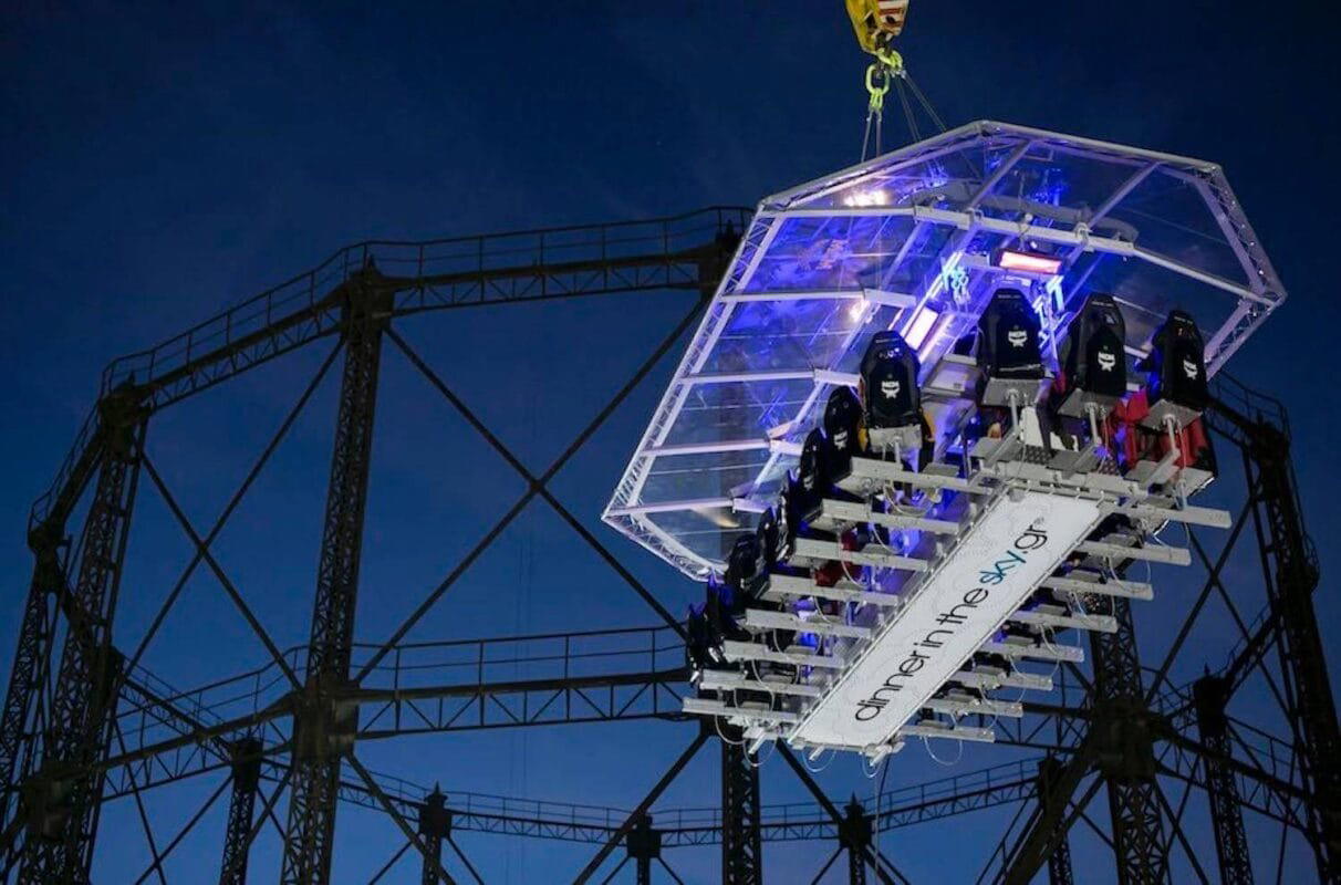 Dinner in the Sky Athens restaurant in Athens, Greece