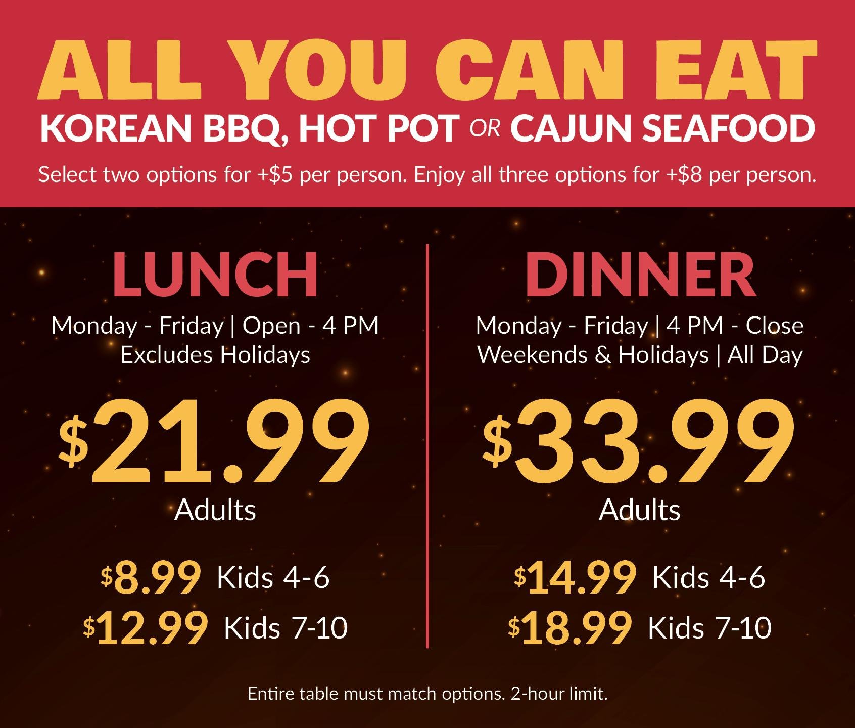 KPOT Korean BBQ, Hot Pot & Cajun Seafood