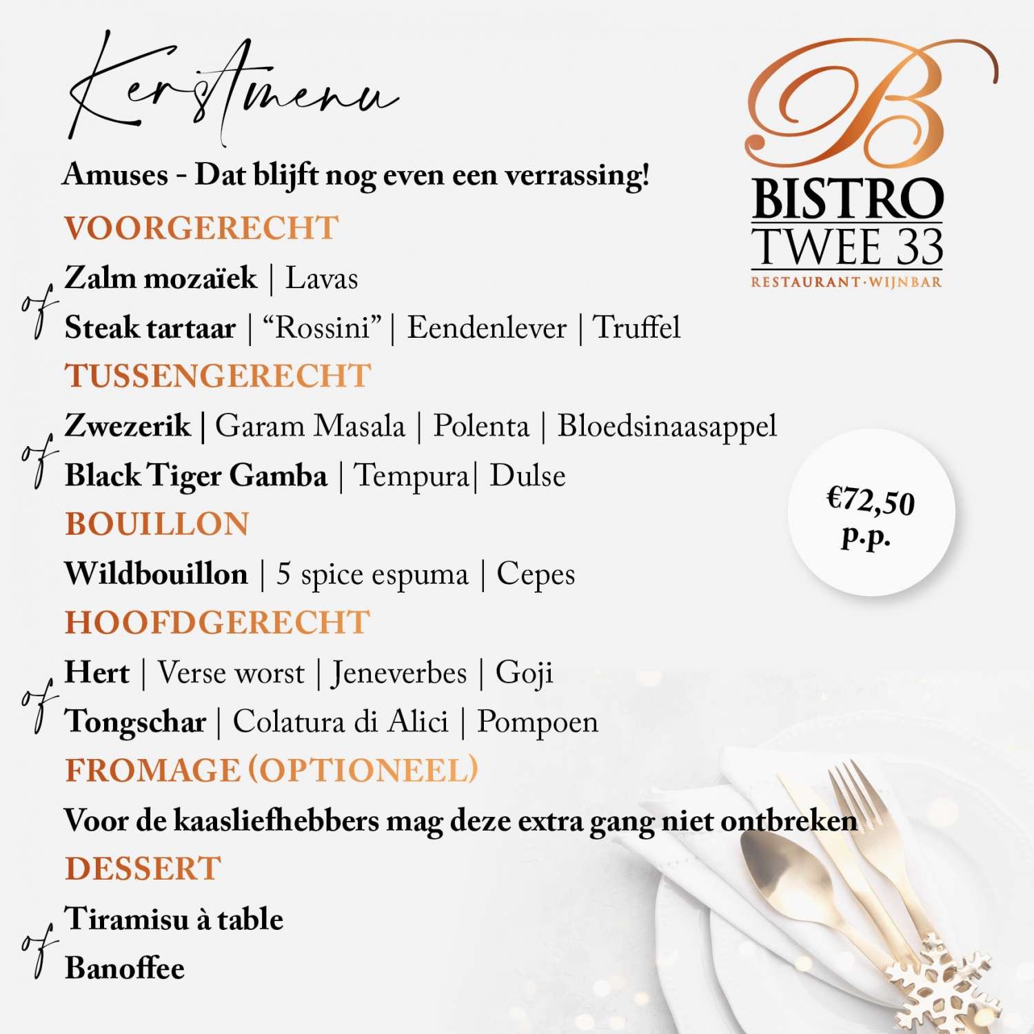 Bistro Twee33 restaurant in Dordrecht, Netherlands