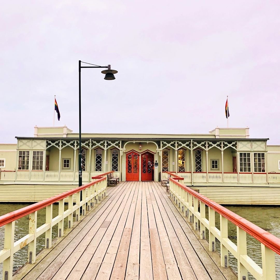 Ribersborgs open-air bath restaurant in Slottsstaden, Sweden
