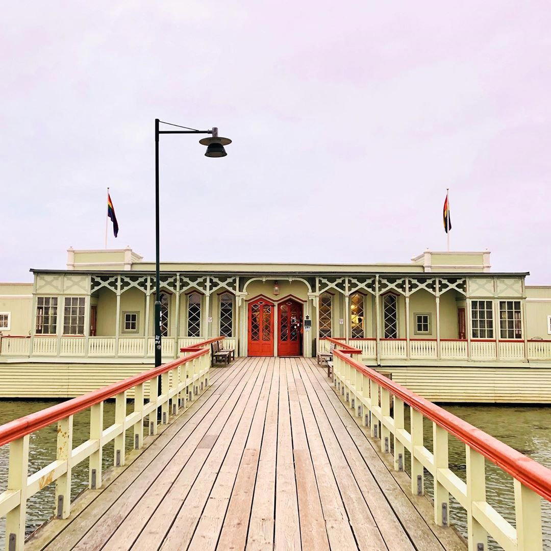 Ribersborgs open-air bath restaurant in Slottsstaden, Sweden