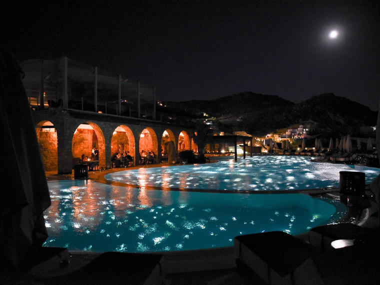 Camares Pool Restaurant, Mykonos, Greece