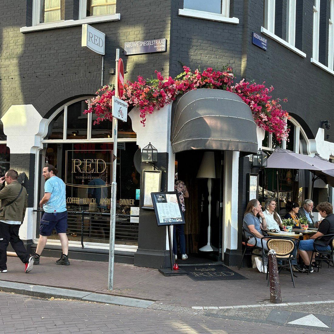 Red restaurant in Amsterdam, Netherlands