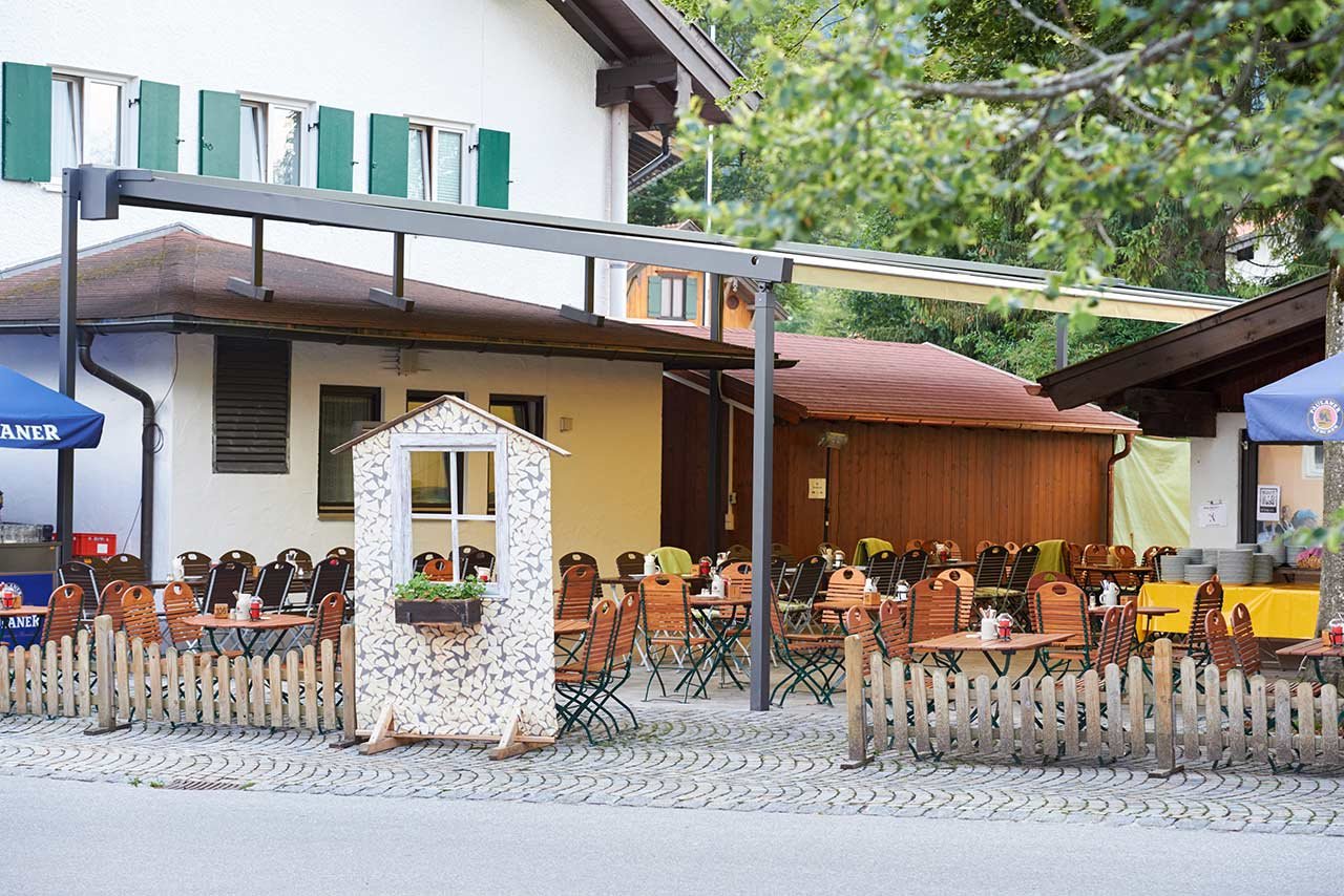 Biergarten, Restaurant in Oberammergau
