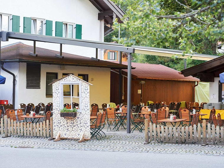 Biergarten, Oberammergau, Germany
