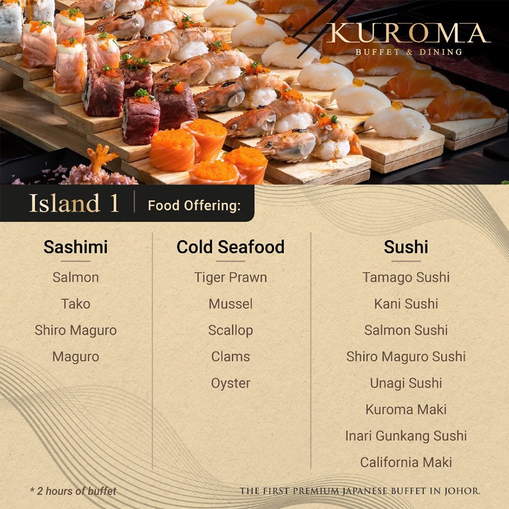Kuroma Buffet & Dining restaurant in Johor Bahru, Malaysia