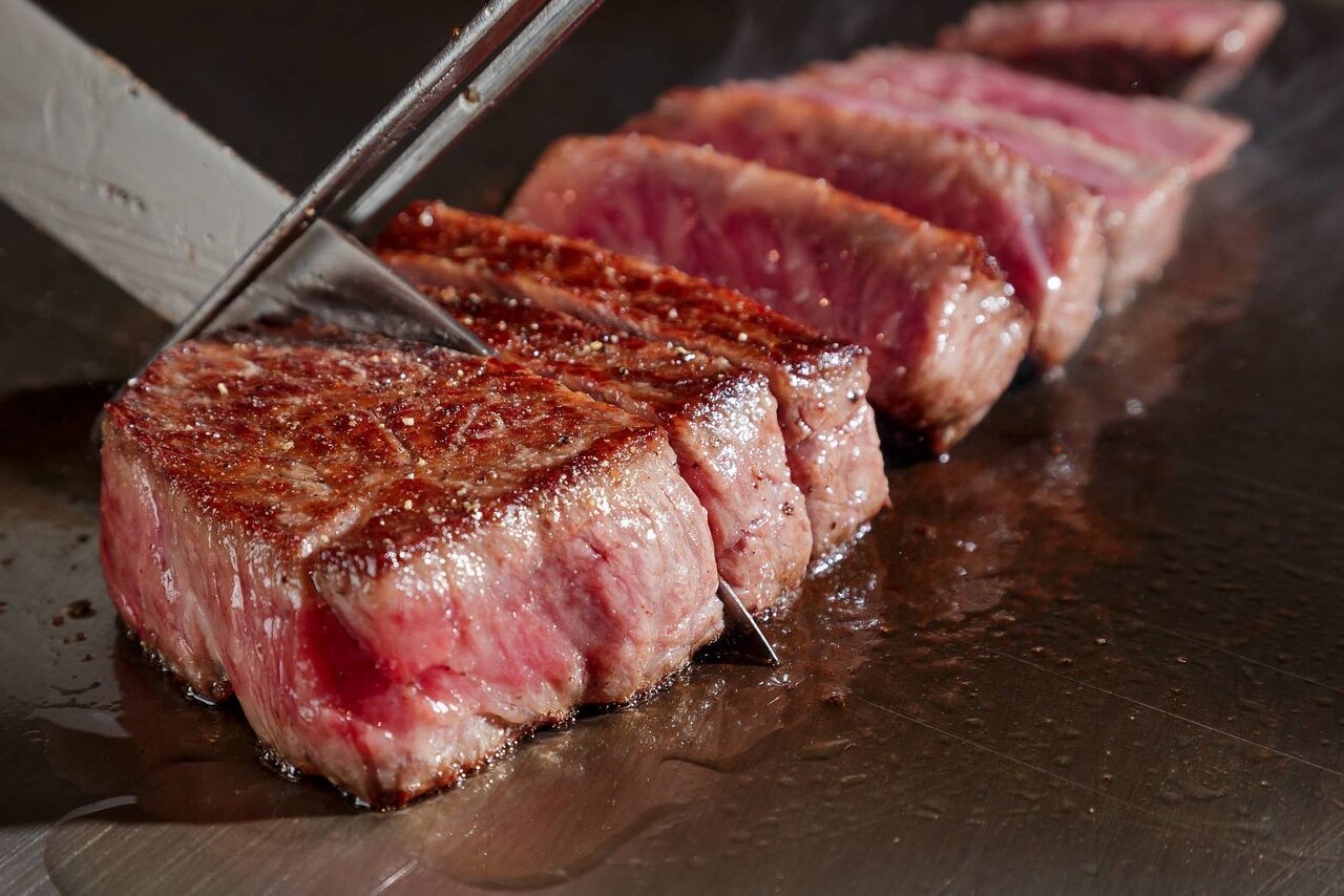 Wagyu teppanyaki steak house restaurant Nara-park NAGOMI, Nara, Japan