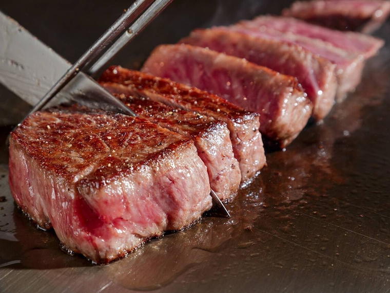 Wagyu teppanyaki steak house restaurant Nara-park NAGOMI, Nara, Japan