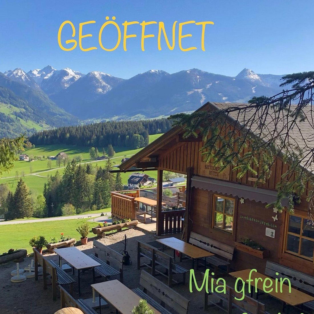 Sattelberghütte restaurant in Ramsau Am Dachstein, Austria
