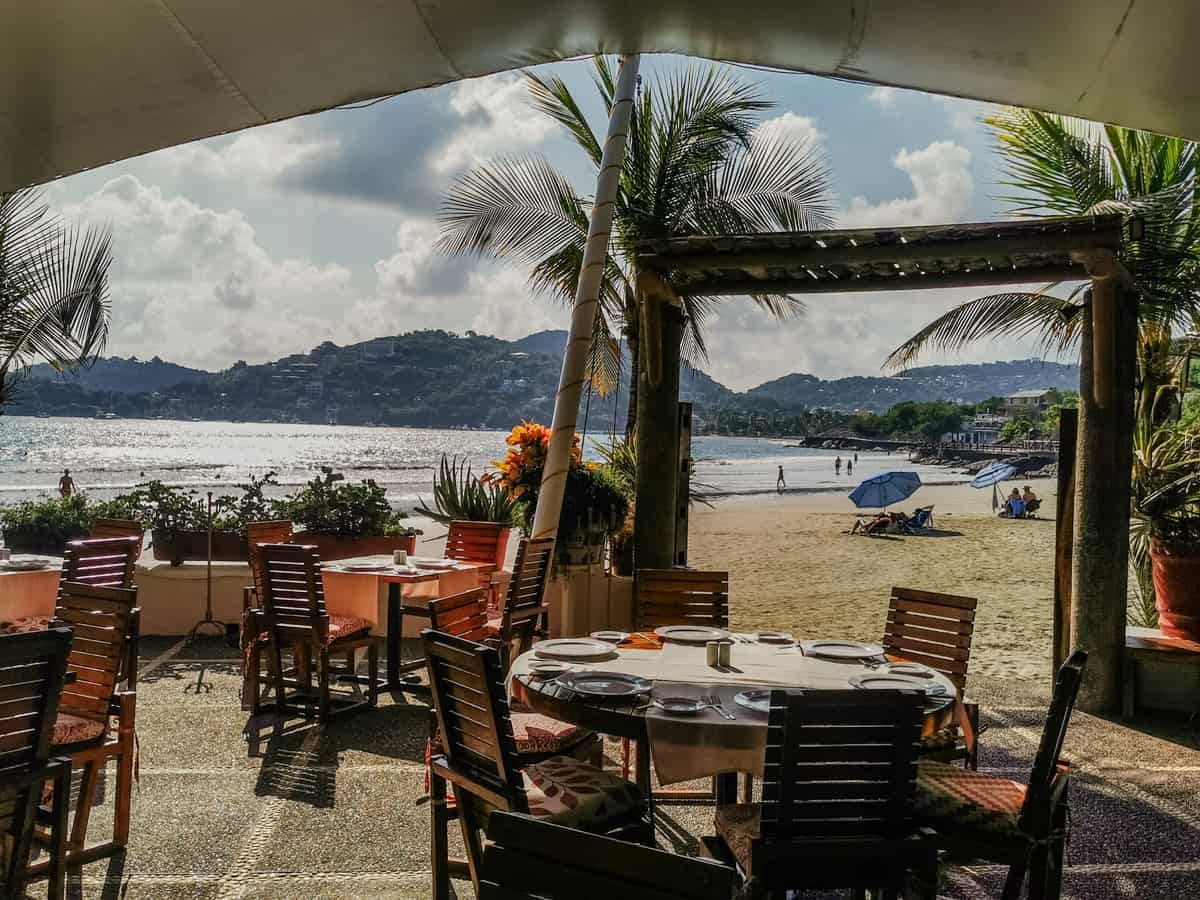 Beachfront restaurant