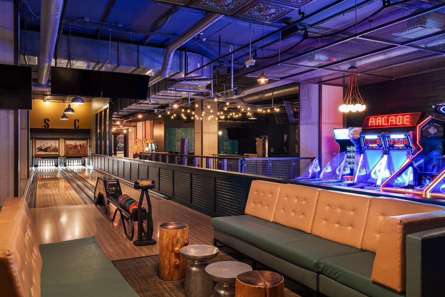 Punch Bowl Social restaurant in Indianapolis, United States