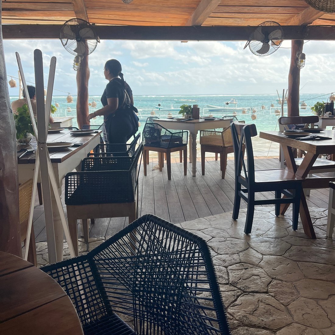 Muelle Once restaurant in Puerto Morelos, Mexico