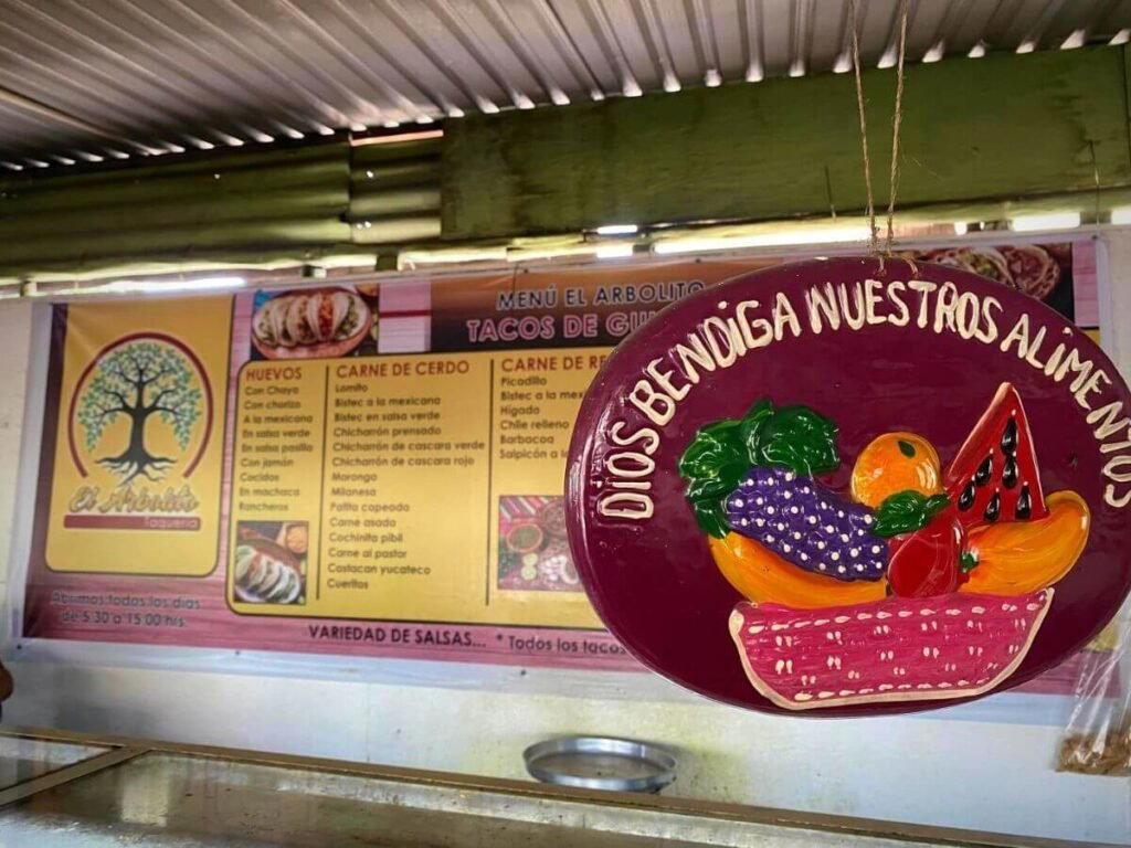 Taqueria El Arbolito restaurant in Puerto Aventuras, Mexico
