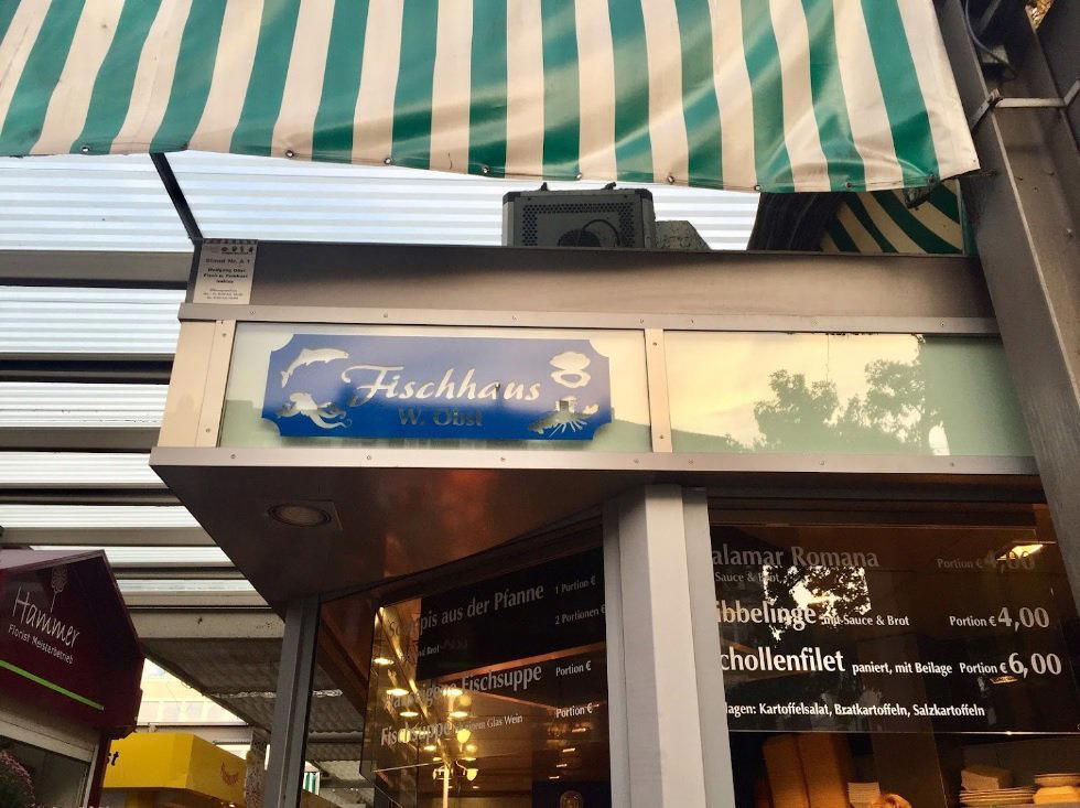 Fish house W. Obst restaurant in Düsseldorf, Germany