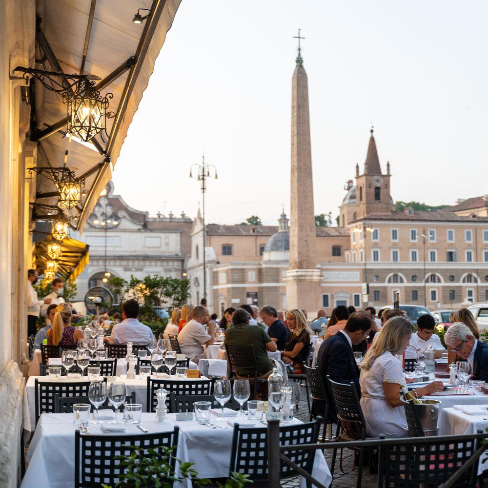 Dal Bolognese restaurant in Rome, Italy