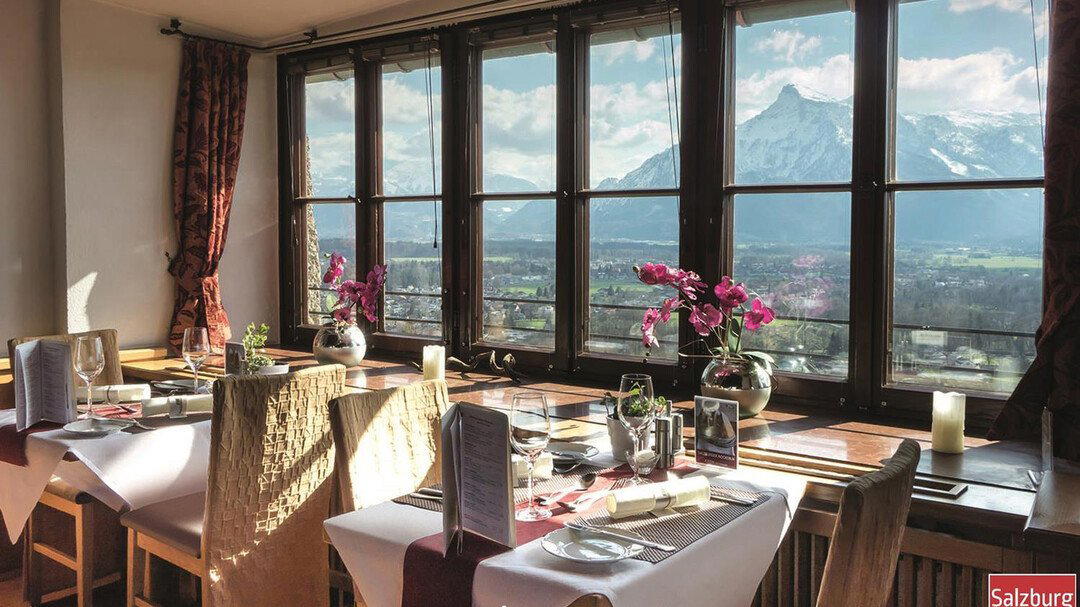 Panorama restaurant in Salzburg, Austria