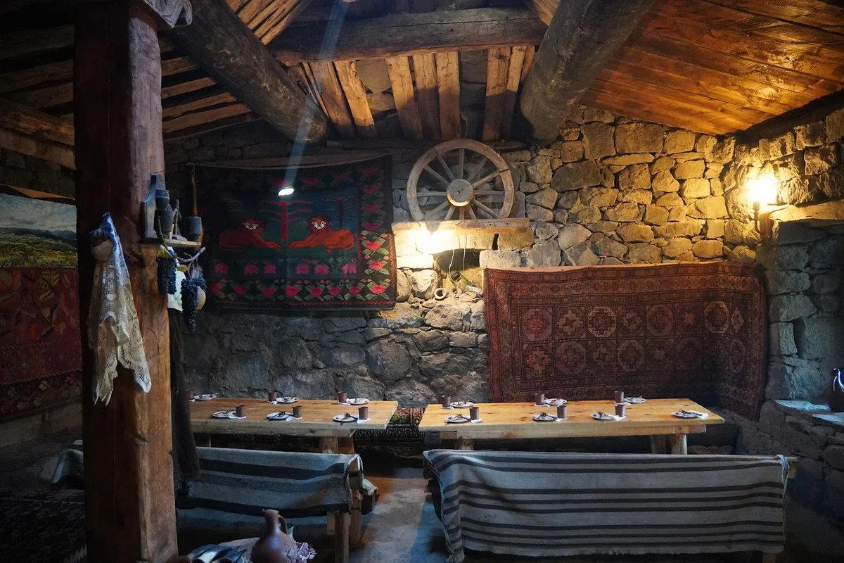 Chobareti Meskhetian House Mzianeti restaurant in Chobareti