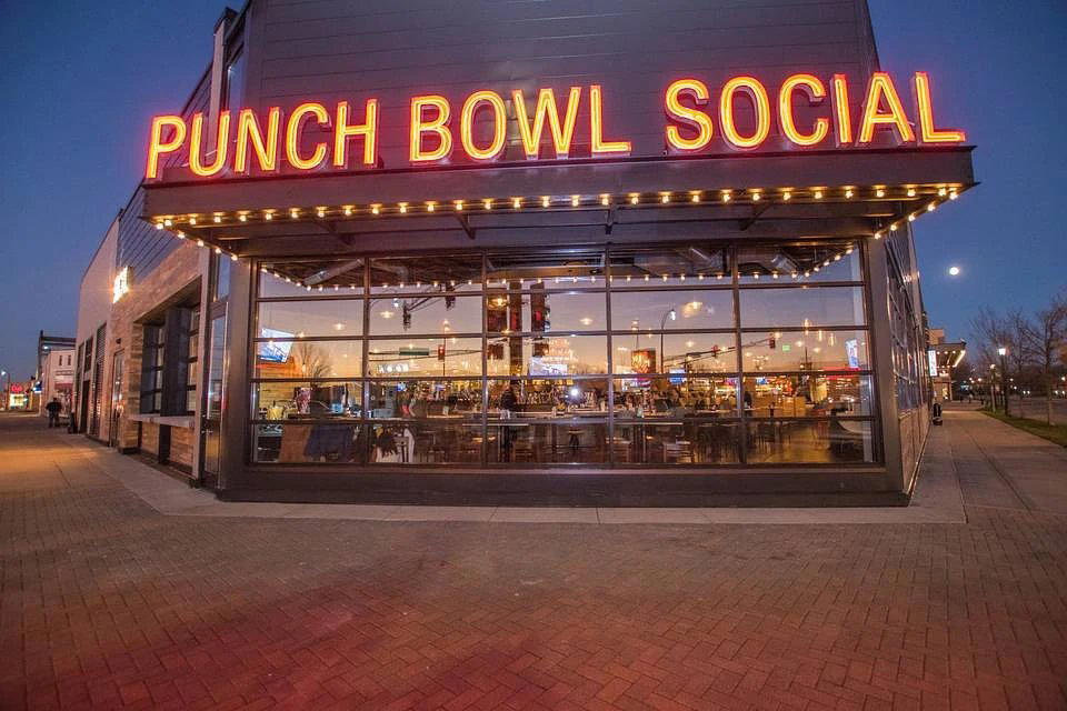Punch Bowl Social restaurant in St Louis Park, United States