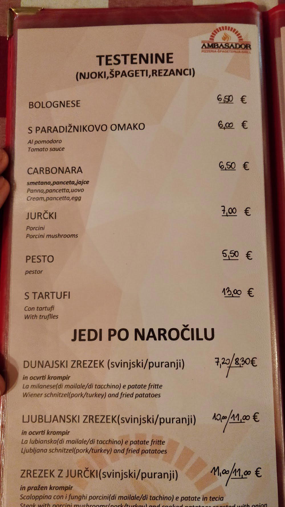 Gostilna Muha restaurant in Sezana, Slovenia
