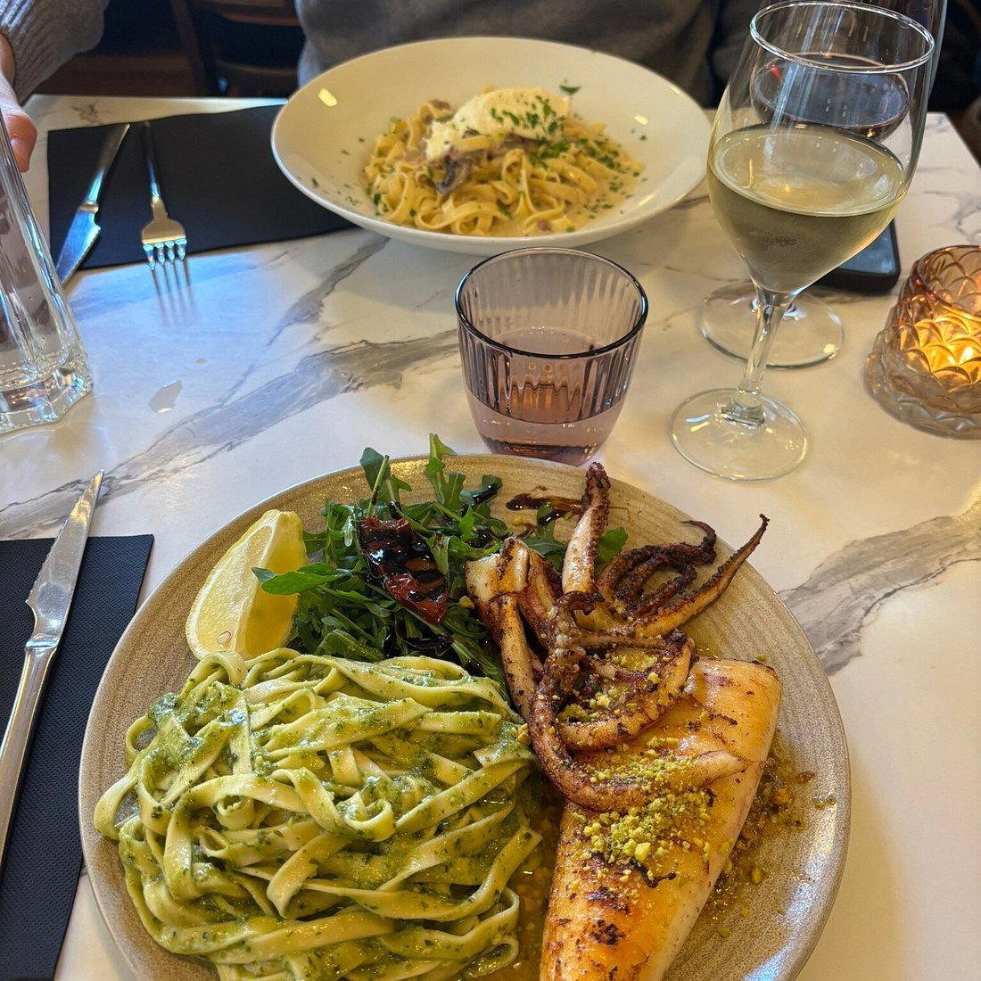In Bocca Al Lupo restaurant in Lille, France