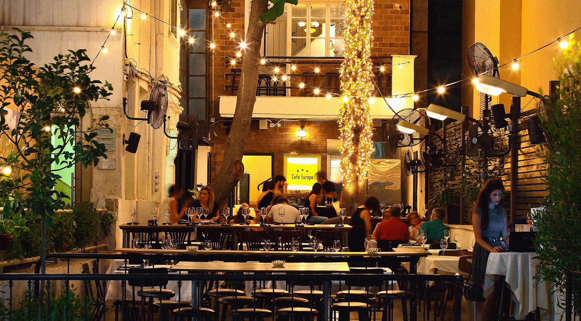 Cafe Europa restaurant in Tel Aviv, Israel
