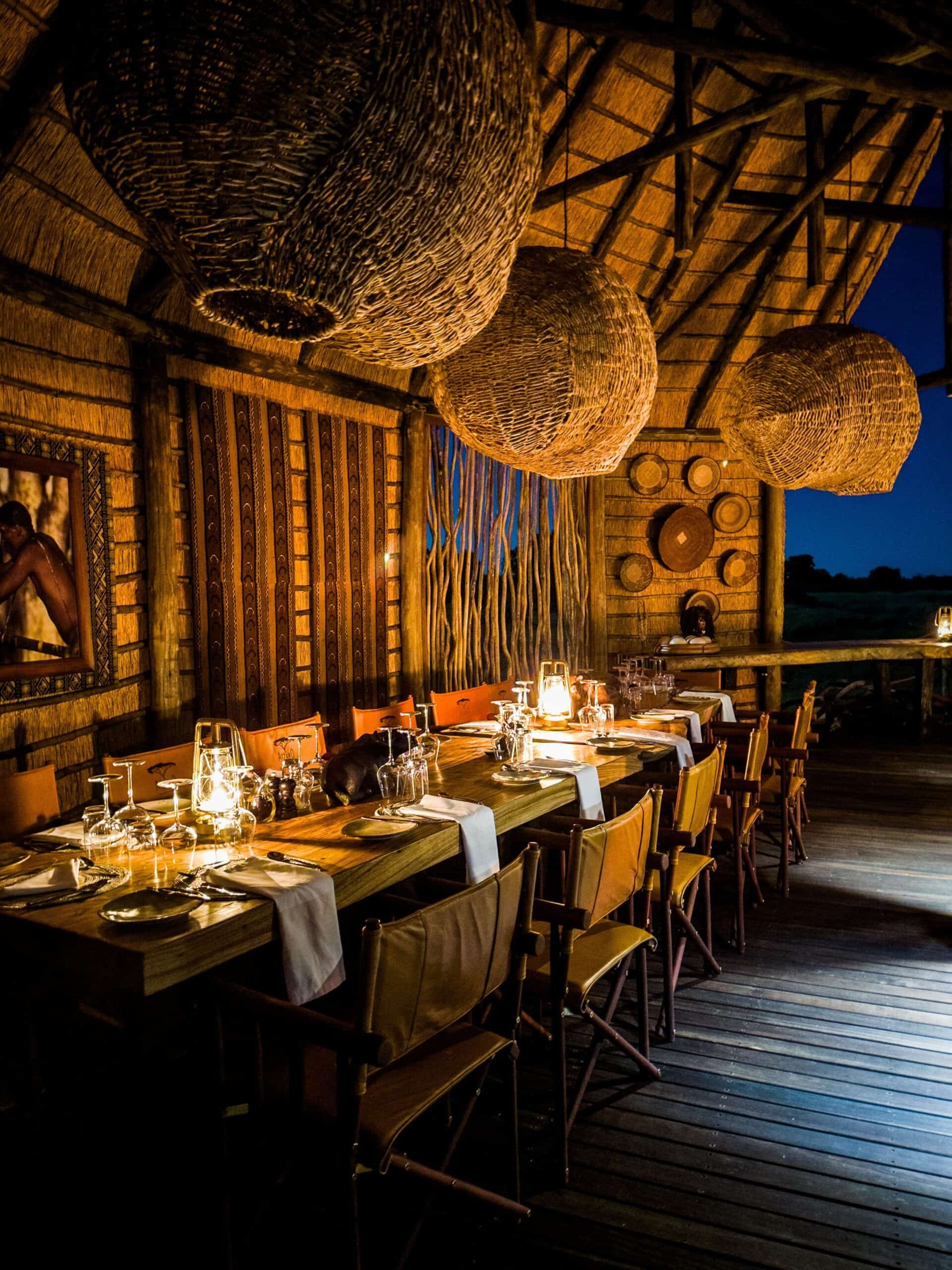 Boma restaurant in Okavango Delta
