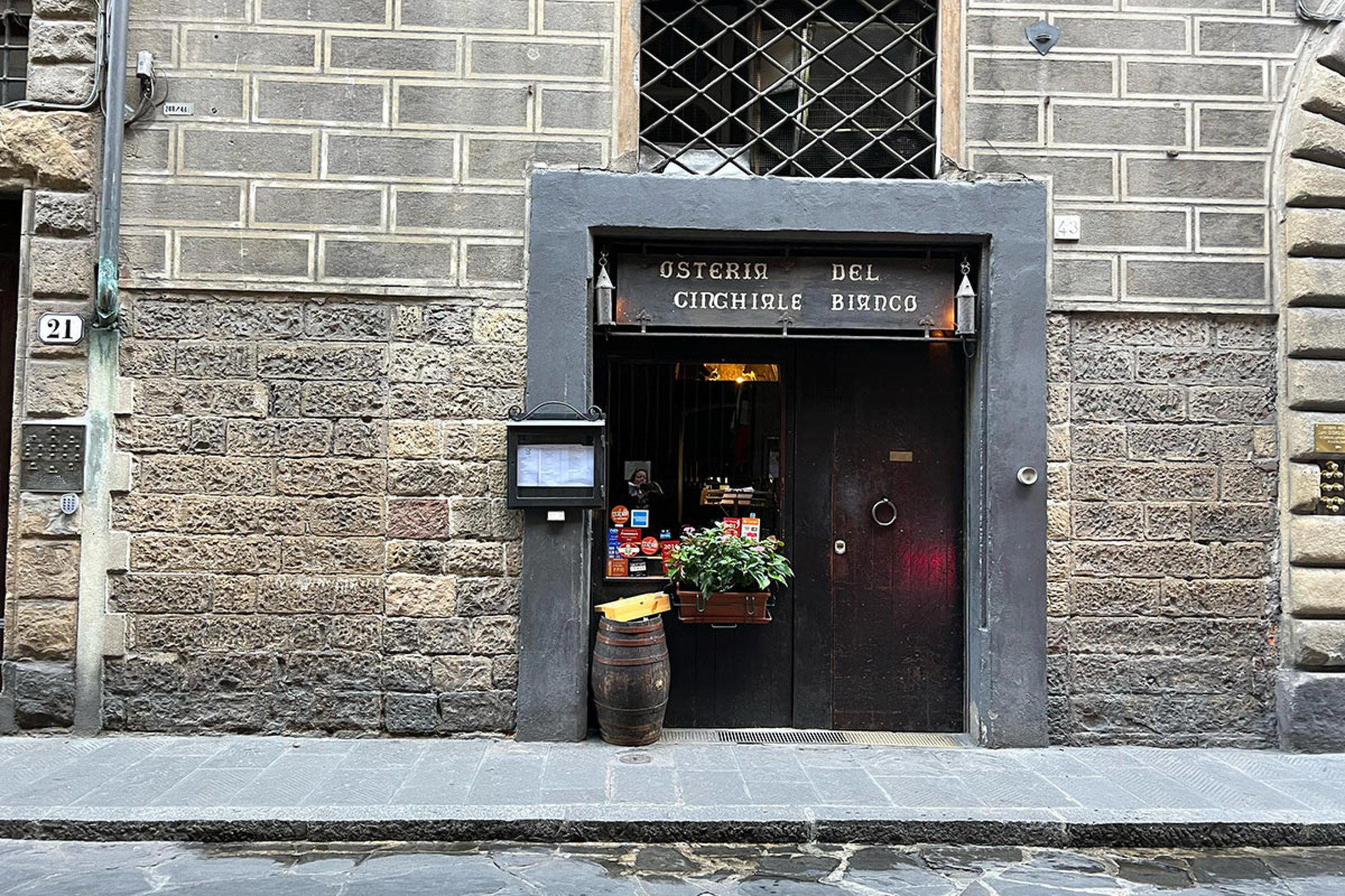 Osteria del Cinghiale Bianco restaurant in Florence, Italy