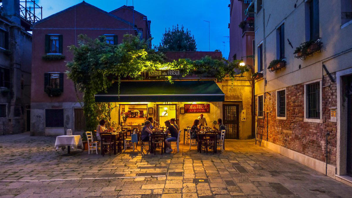 Osteria Alla Frasca restaurant in Venice, Italy