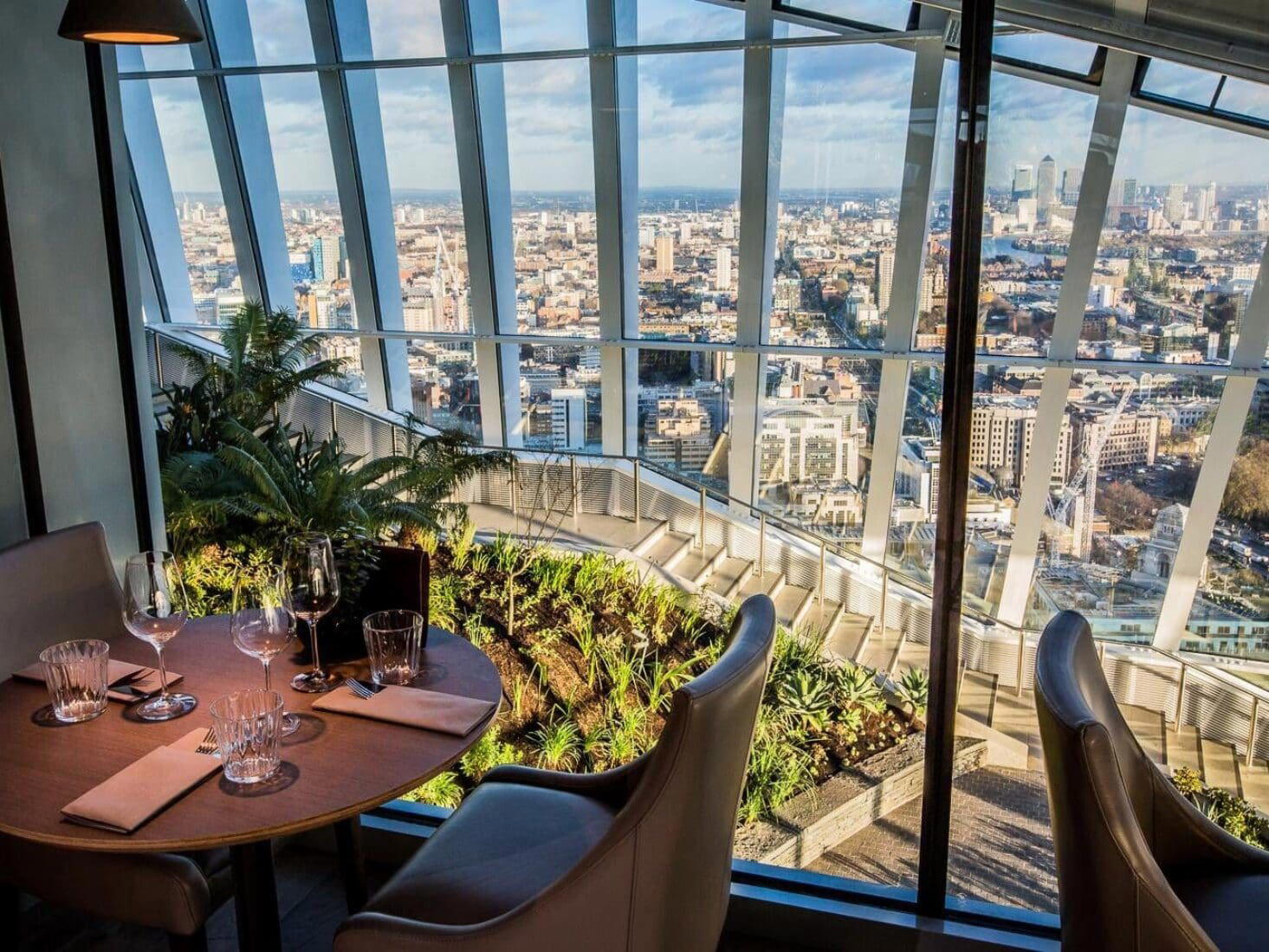 Above restaurant in London, United Kingdom