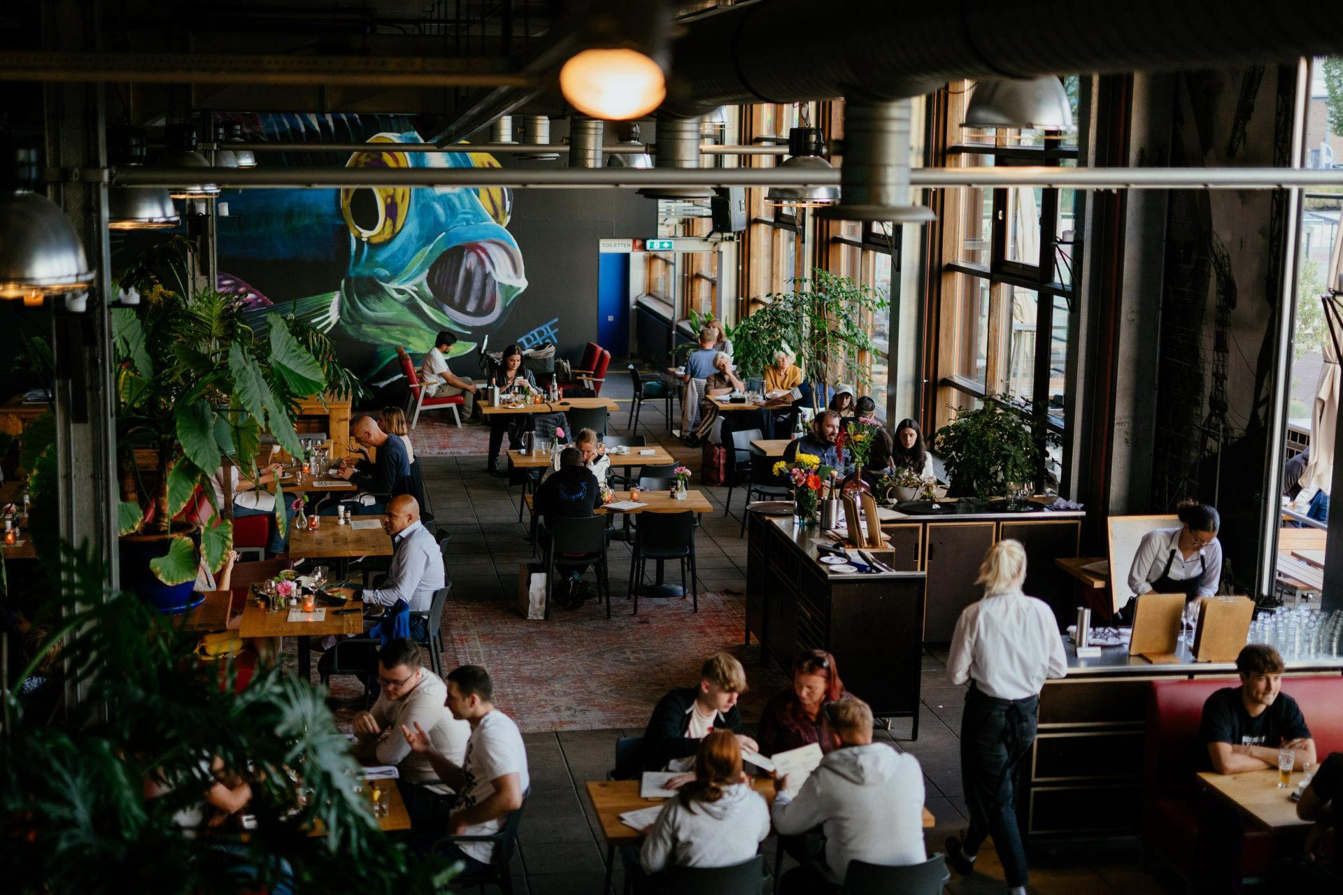 IJ-kantine restaurant in Amsterdam, Netherlands
