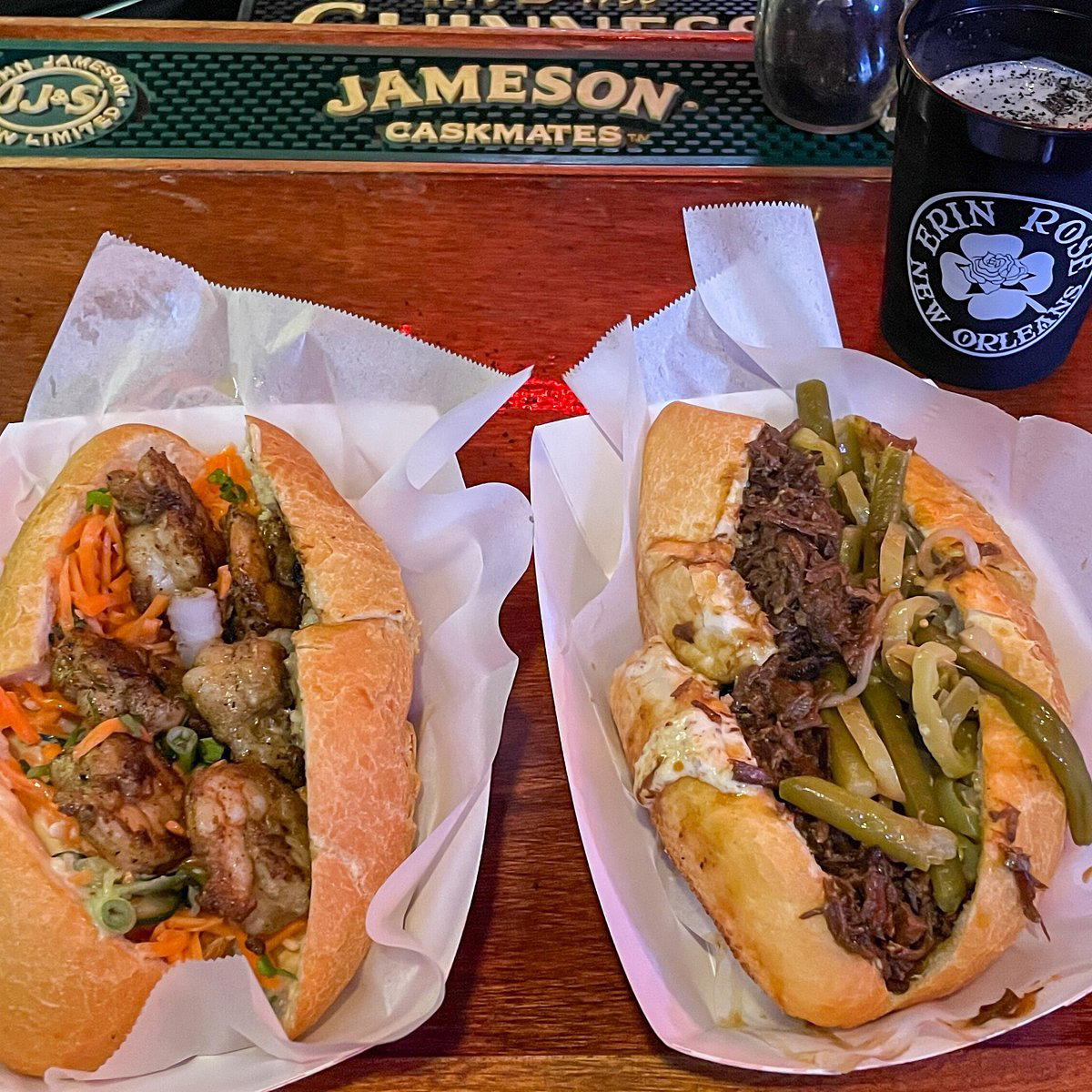 Killer Poboys at Erin Rose restaurant in New Orleans, United States