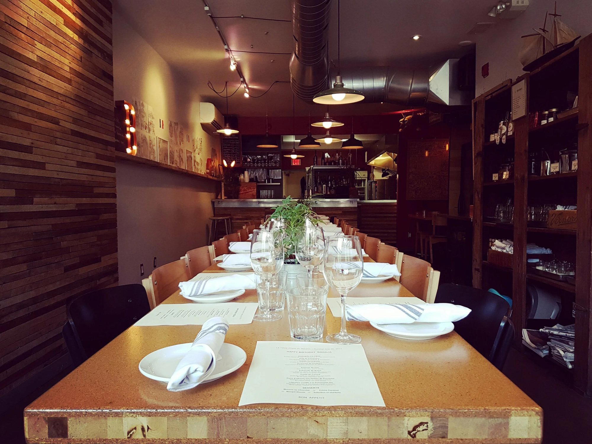 Le Baratin restaurant in Toronto, Canada
