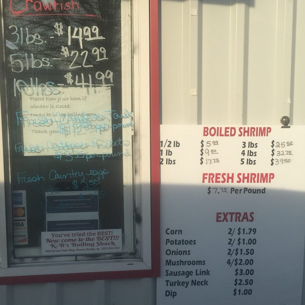 K-B's Boiling Shack restaurant in Breaux Bridge