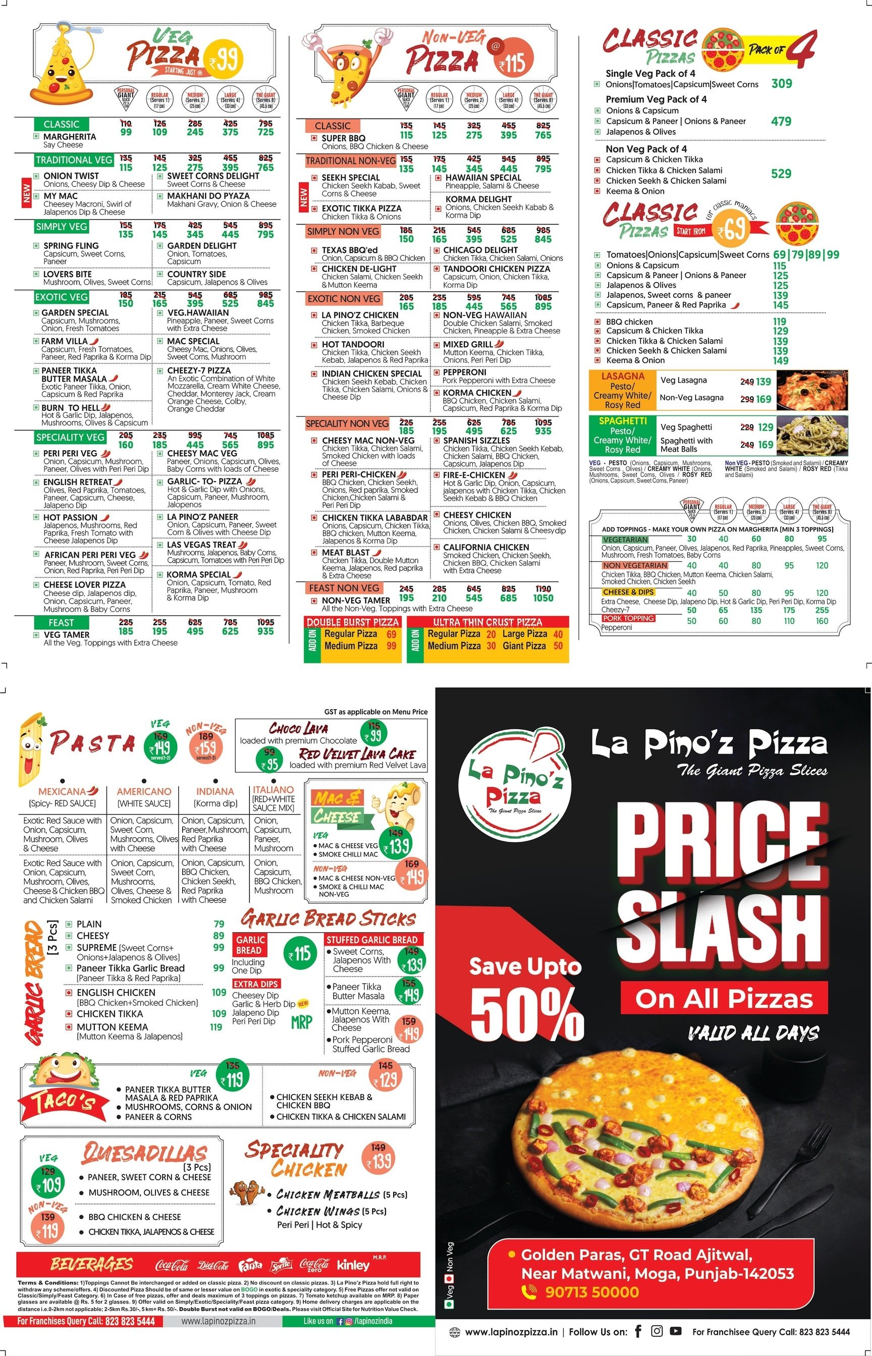 La Pino'z Pizza-Ajitwal, Punjab restaurant in Moga