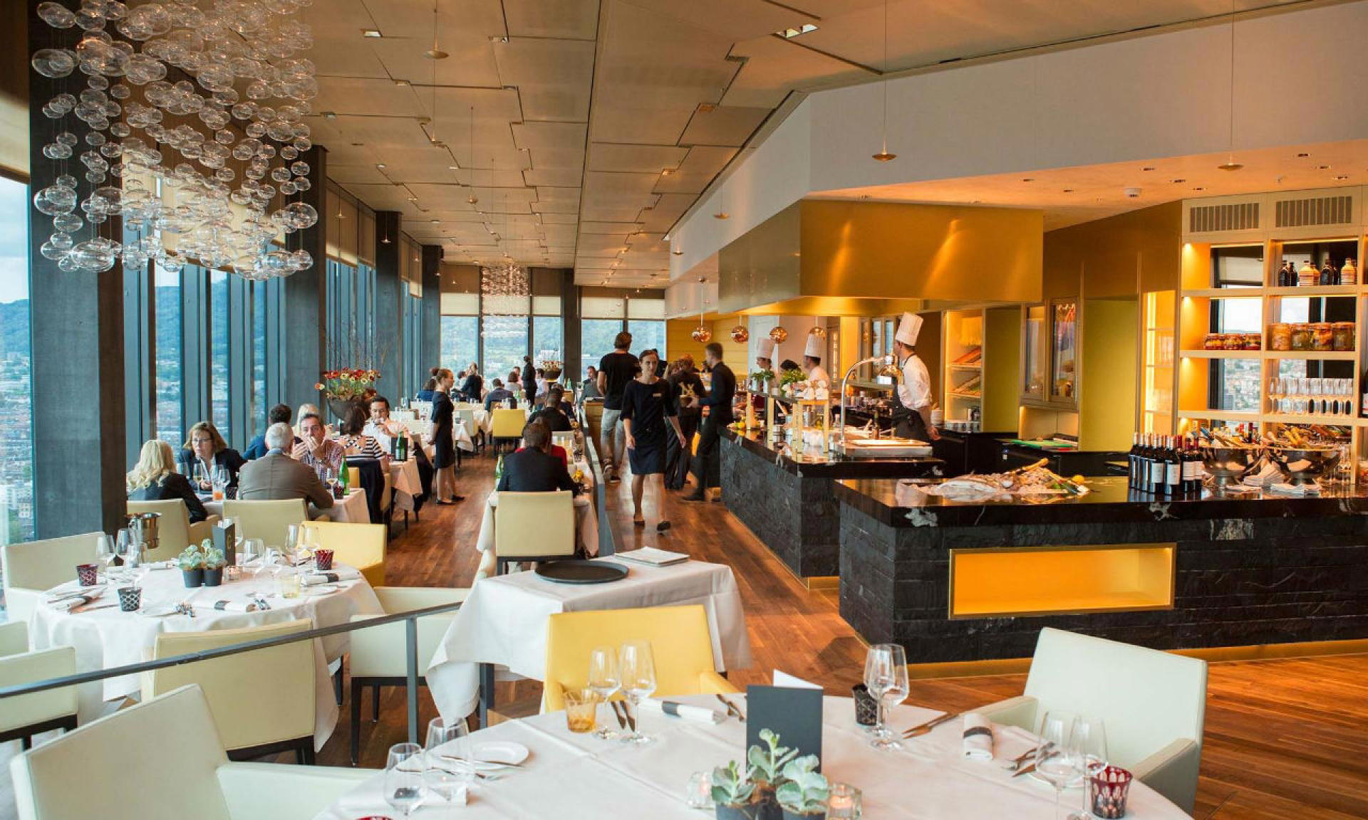 CLOUDS restaurant in Zürich, Switzerland