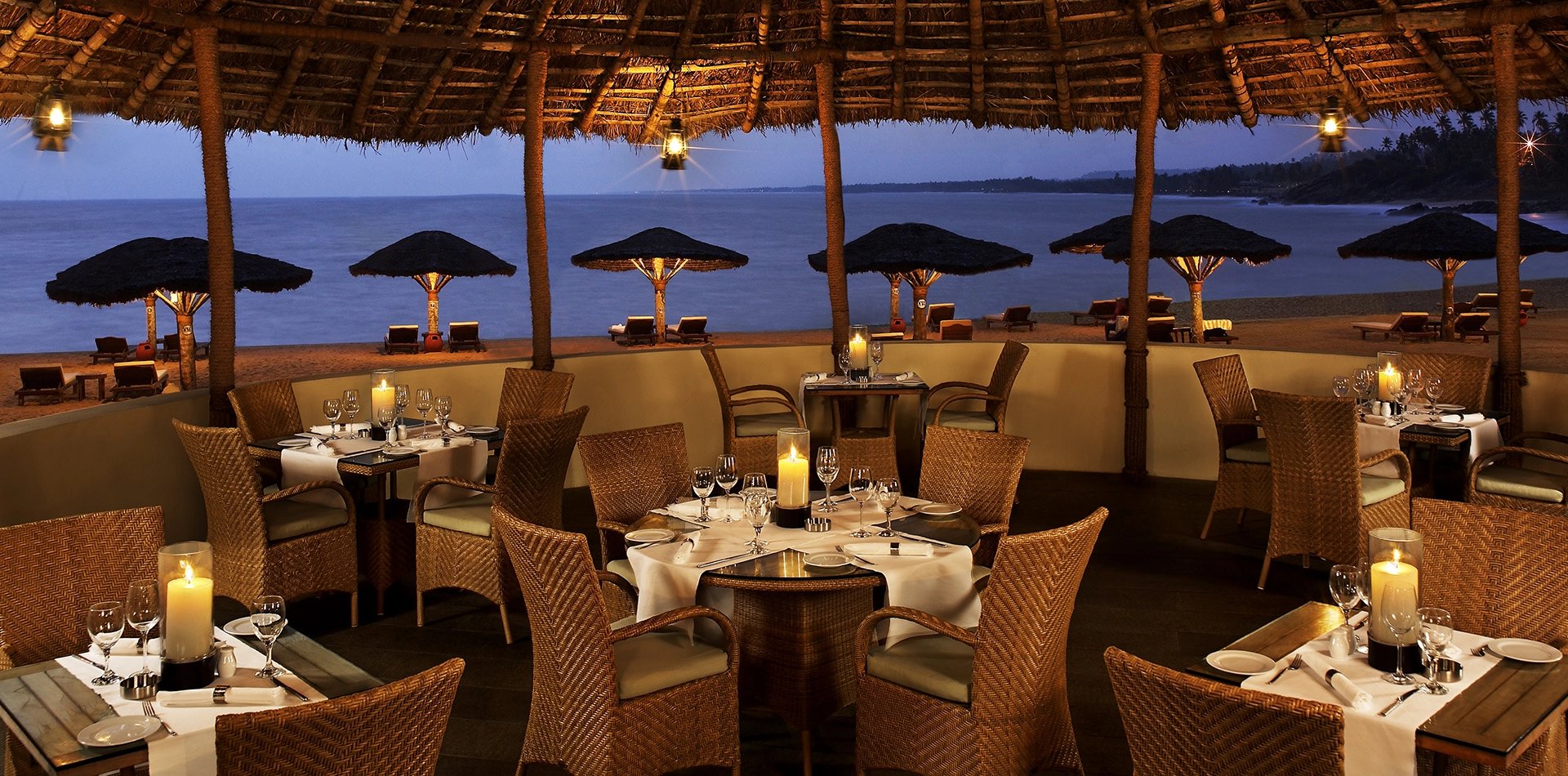 Leela Kerala Tides restaurant in Trivandrum, India