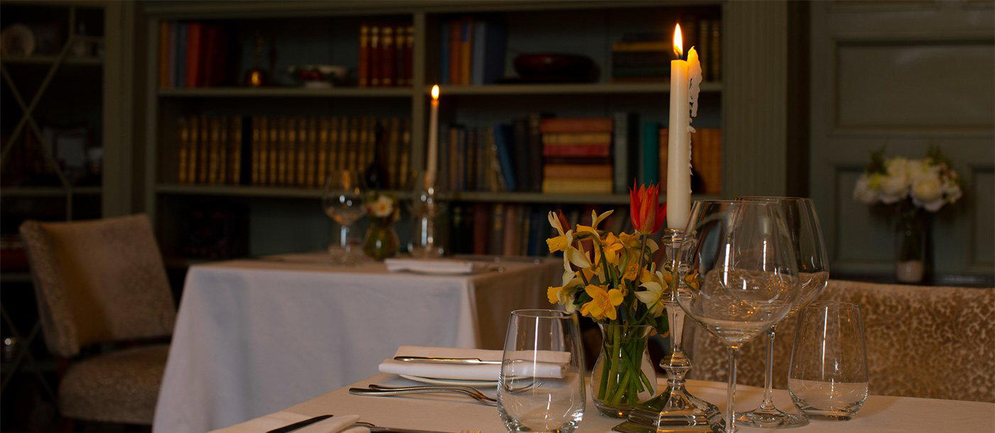 The Library at Douneside House restaurant in Tarland, United Kingdom