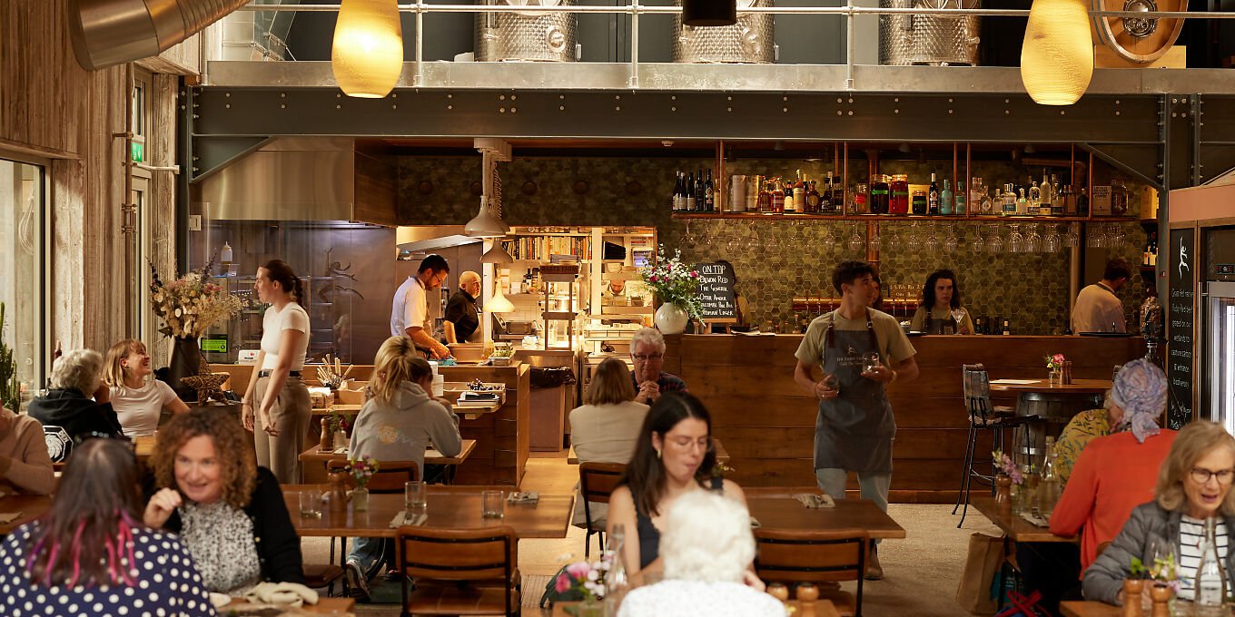 The Farm Table at Darts Farm restaurant in Topsham, United Kingdom