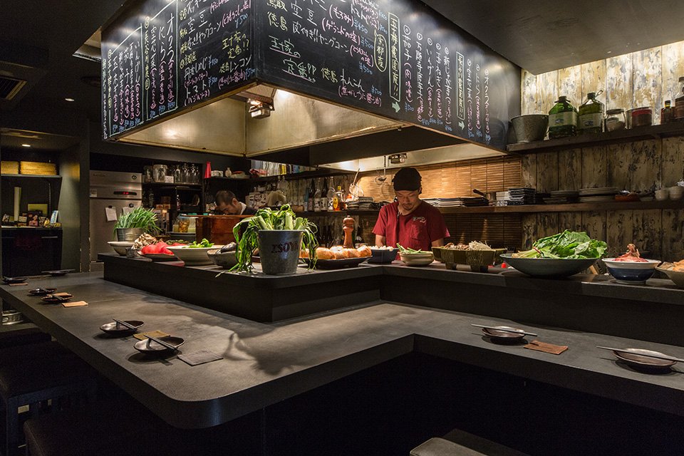 Yakiyasai Isoya restaurant in Kyoto, Japan